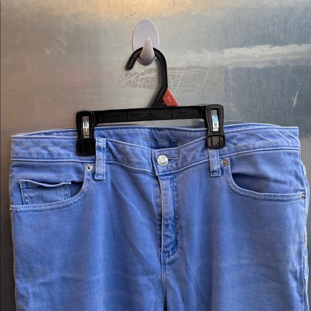 Michael Kors lt. blue, “Izzy cropped skinny jeans, size 10 - Picture 4 of 10